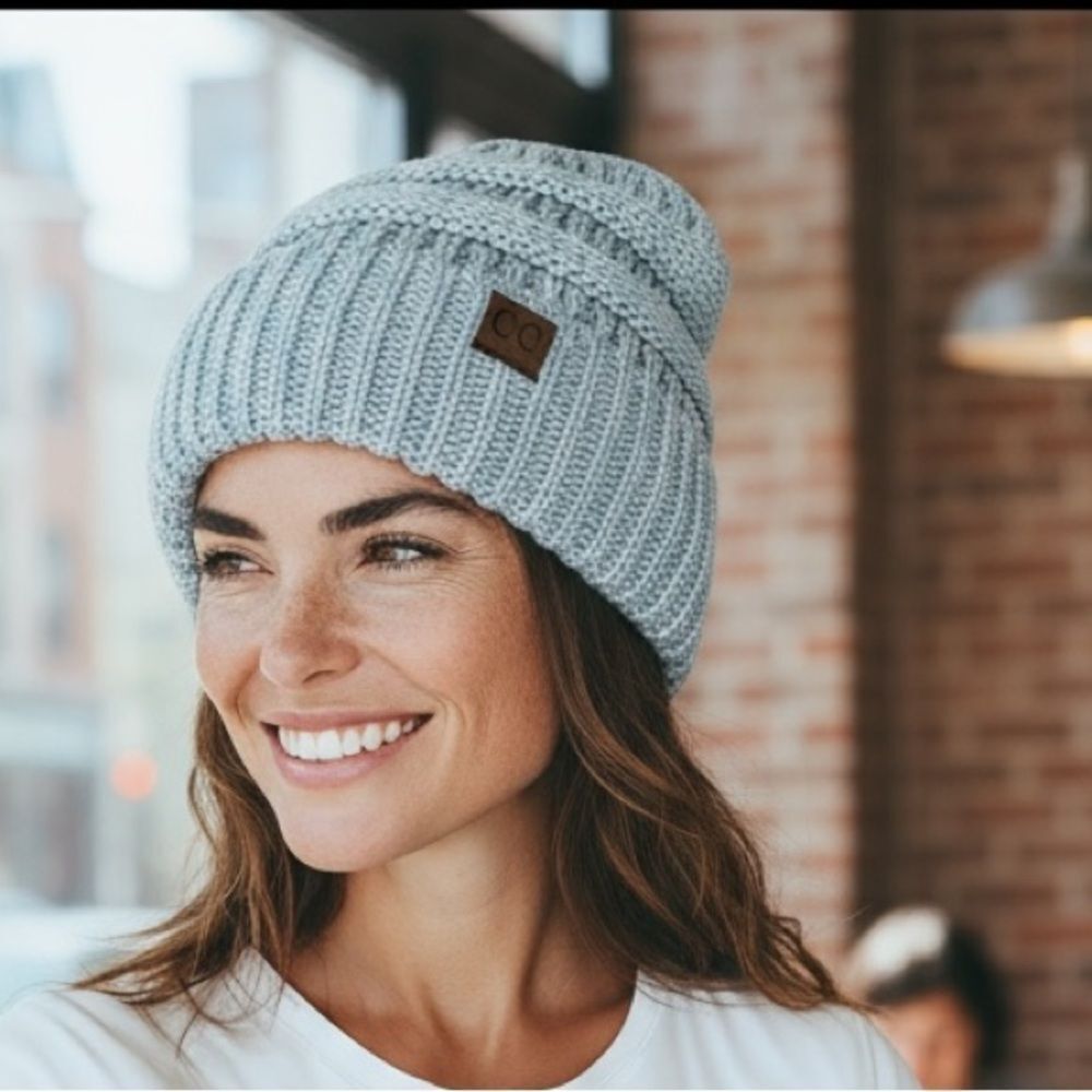 C.C Gray & Silver Beanie Hat